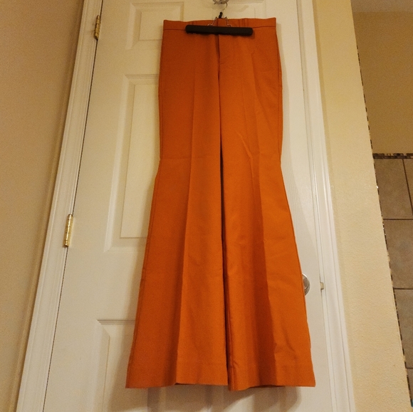 Zara Woman Flared Pants Burnt Orange Size L - Picture 7 of 8